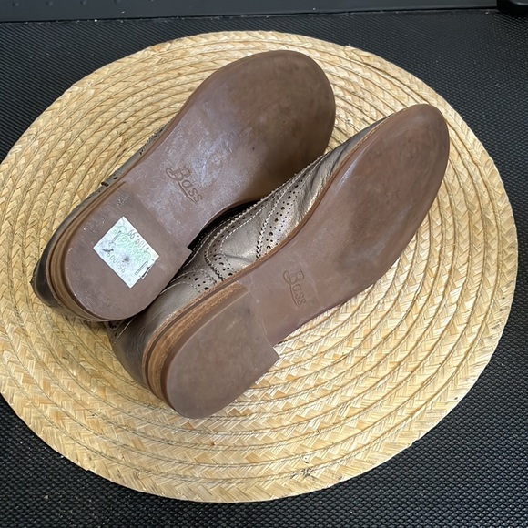 Bass Leather Metallic Rose-gold Oxford Loafer Size 5.5 - Picture 7 of 11